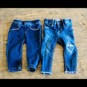 2 pairs of baby jeans